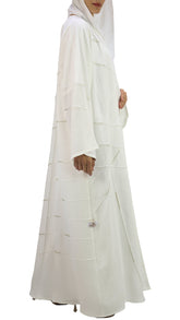 Elegant Handwork Front Open Abaya With Beads